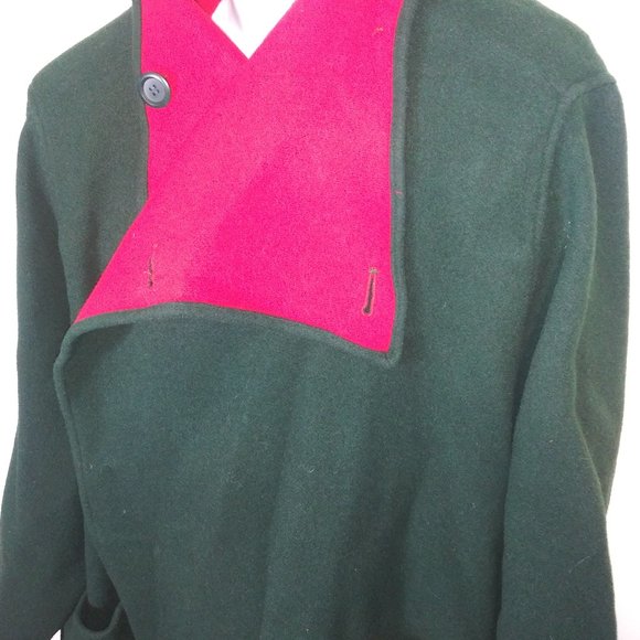 Vintage JIMMY HOURIHAN Green Wool Jacket. Made in Ireland - Picture 3 of 6